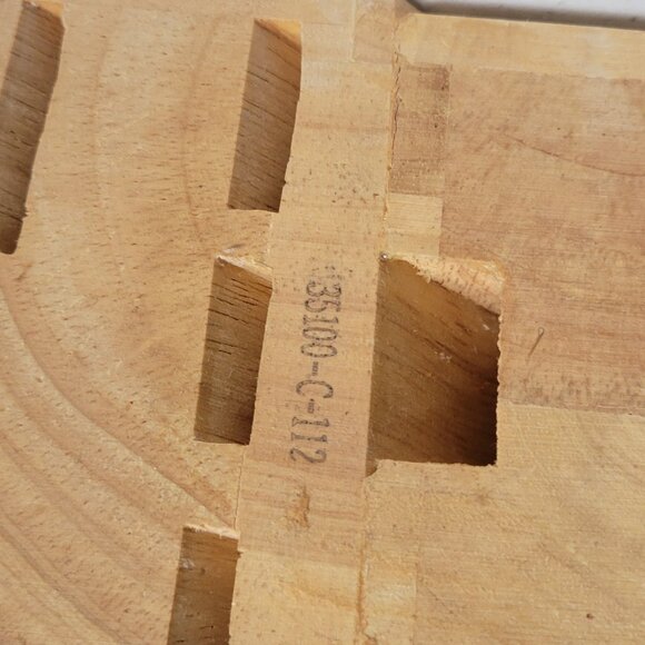 J.A. Henkles International 11-Slot Wooden Knife Block Light Natural Tan Beige - Picture 4 of 4